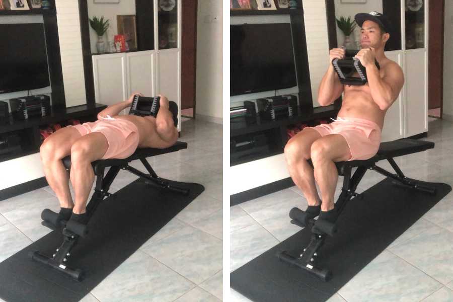 How to do the weighted sit-up to work the upper abs as a skinny guy.